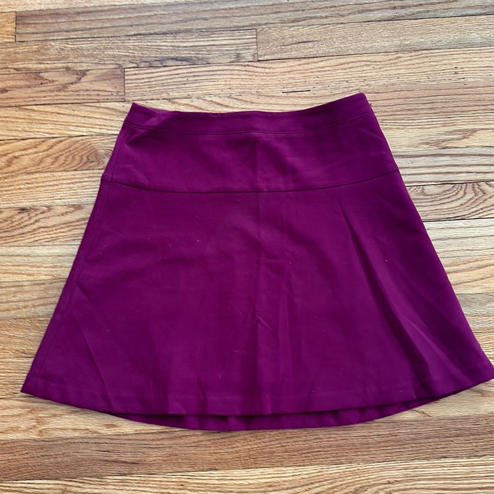 Loft maroon skater skirt